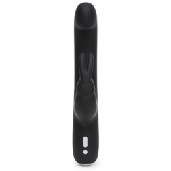 Slimline G-Spot USB Rechargeable Rabbit Vibrator – Black – by Happy Rabbit -  - [price]