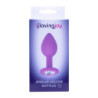 Jewelled Silicone Butt Plug | Purple | S, M or L | from Loving Joy -  - [price]