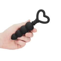Silicone Anal Love Beads | Black | from Ouch -  - [price]