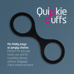Quickie Ankle or Wrist Cuffs | Medium or Large | Black or Red | For Bondage Play -  - [price]