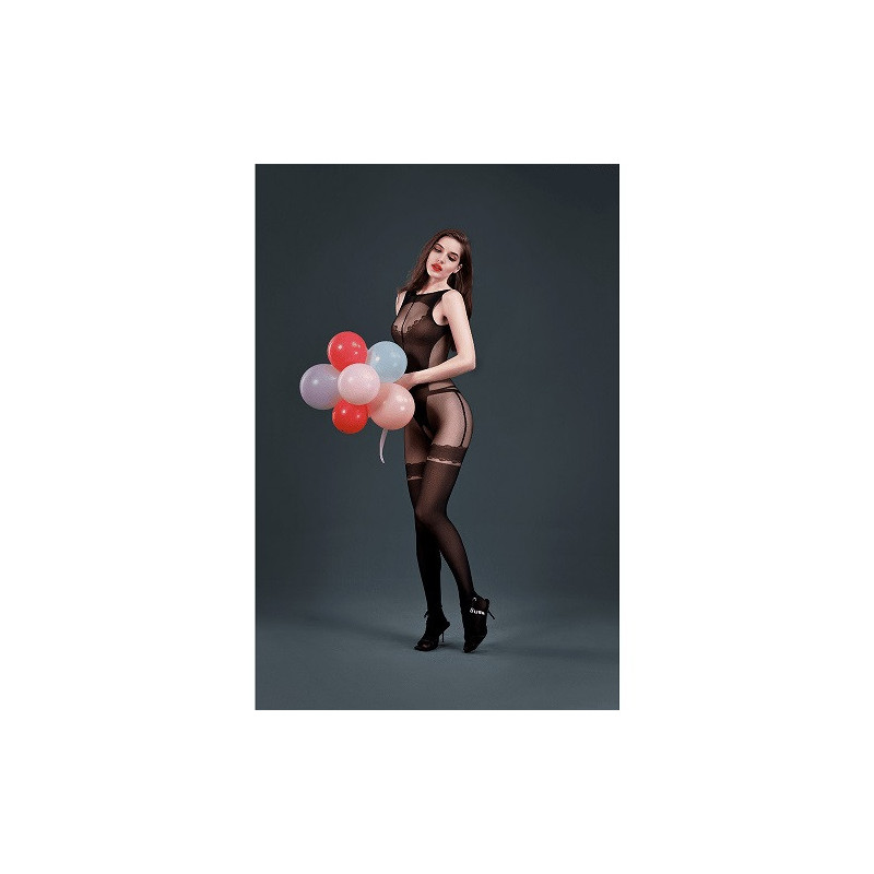 Low Back Crotchless Bodystocking | Black | One Size | from Moonlight Lingerie -  - [price]