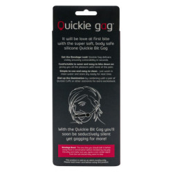 Quickie Gag Mouth Bit | Black or Red | One Size -  - [price]