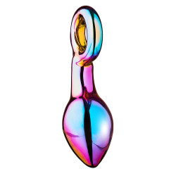 Chunky Glamour Glass Anal Ring Plug | Multicoloured | from Dreams Toys -  - [price]