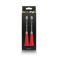 Bound Nipple Clamps with Red Tassel -  - [price]