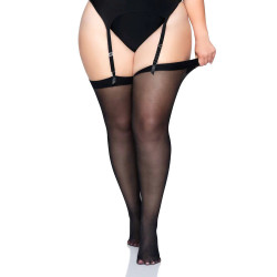 Plus Size Sheer Stockings | Black, Red or Nude | UK 14 to 18 | from Leg Avenue
