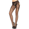 Suspender Tight with Duchess Lace Top Accent | Black | from Leg Avenue - UK 8 to 14