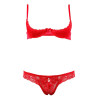Lace Open Bra Set | Red | from Cottelli Collection