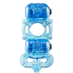 Tri-O | Vibrating Triple Pleasure Ring | Blue, Clear or Purple | from Screaming O