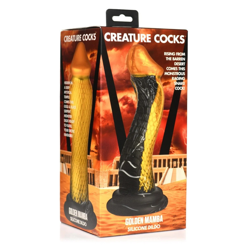 Golden Mamba | Snake Silicone Dildo | from Creature Cocks