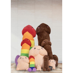 Penis Plushie Toy | 8 or 12 inch | Flesh, Brown or Multi Coloured | from Shots Toys