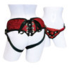 Sunrise Lace Corsette Strap On | Red | from Sportsheets -  - [price]